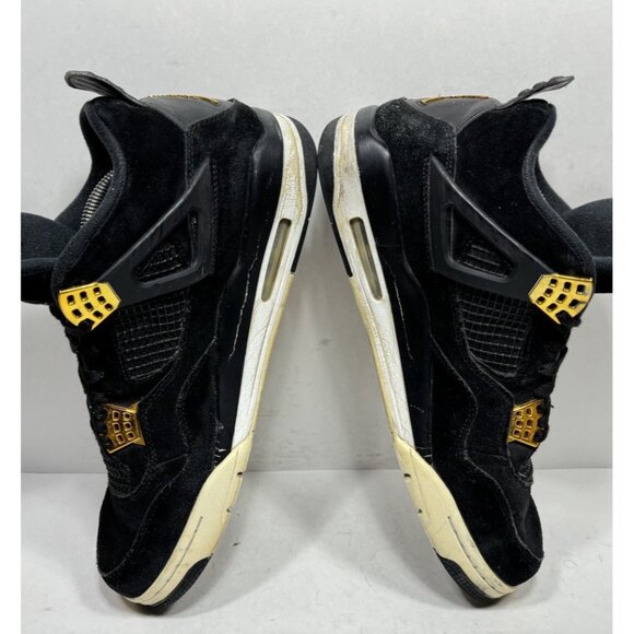 Nike Air Jordan 4 Retro Royalty Men’s Size 12 Black Metallic Gold 308497 032 - Picture 6 of 11